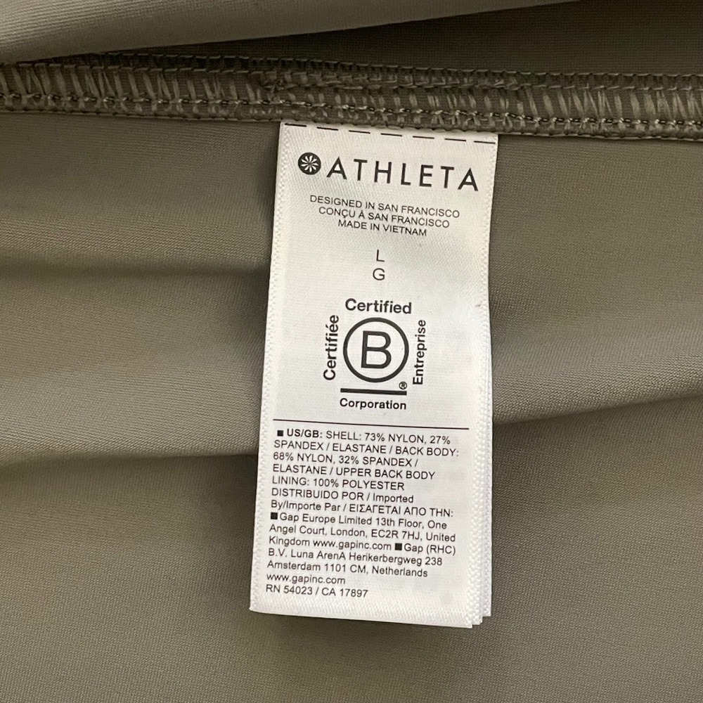 Athleta Stellar Trench Coat Olive Green Water Repellent Mesh Venting Womens L - Picture 9 of 13